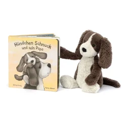 Hundchen Schnuck Und Sein Papa Buch and Bashful Fudge Puppy Medium