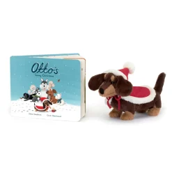 Otto's Snowy Christmas Book and Winter Warmer Otto Sausage Dog
