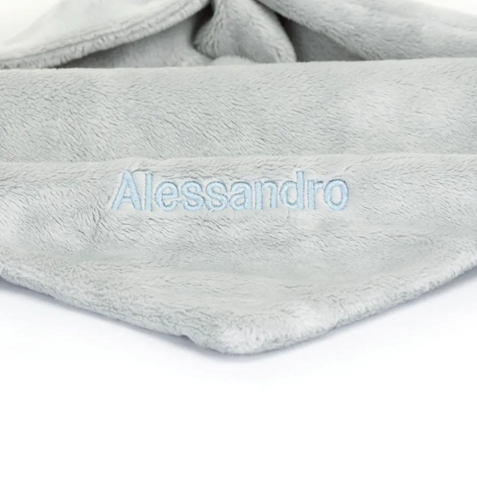 Personalised Bashful Silver Bunny Soother